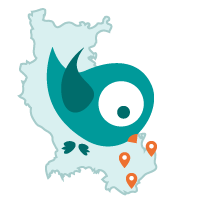 oiseau sur la carte de la Loire