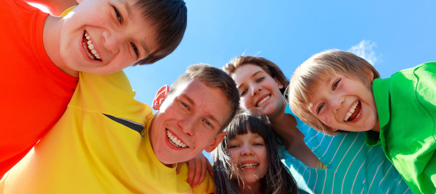 groupe d'enfants en vacances